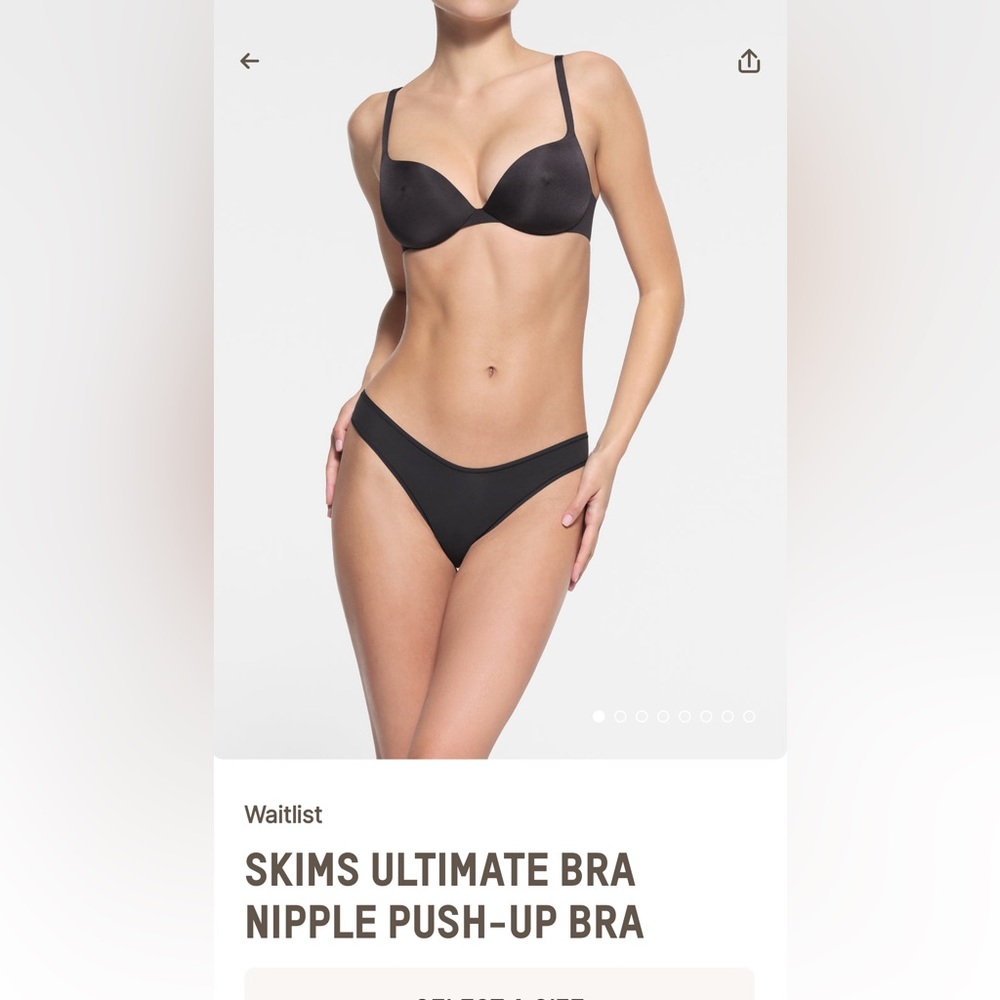 NIP - SKIMS ULTIMATE NIPPLE PUSH UP BRA - 34B